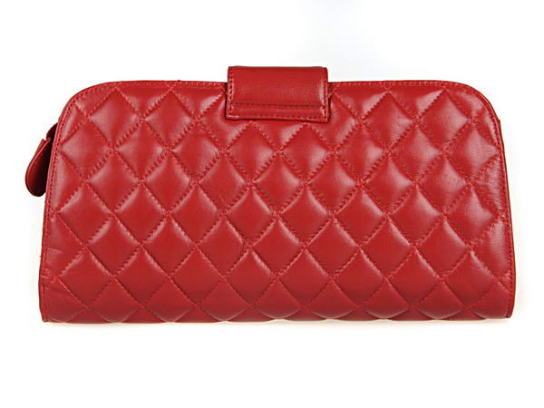 Fake Chanel A20163 Red Lambskin Leather Cluth Bag On Sale